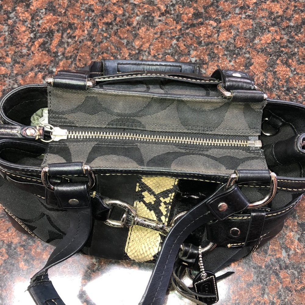 Coach Hampton 10262 Signature Python Tote - image 5